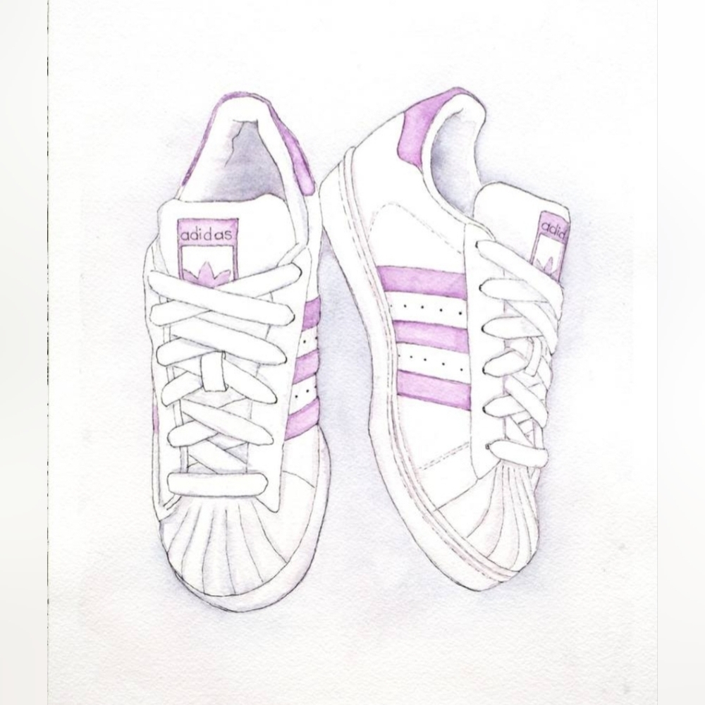 Adidas 8 1/2"x11" Wall Art comes in a black frame